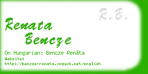 renata bencze business card